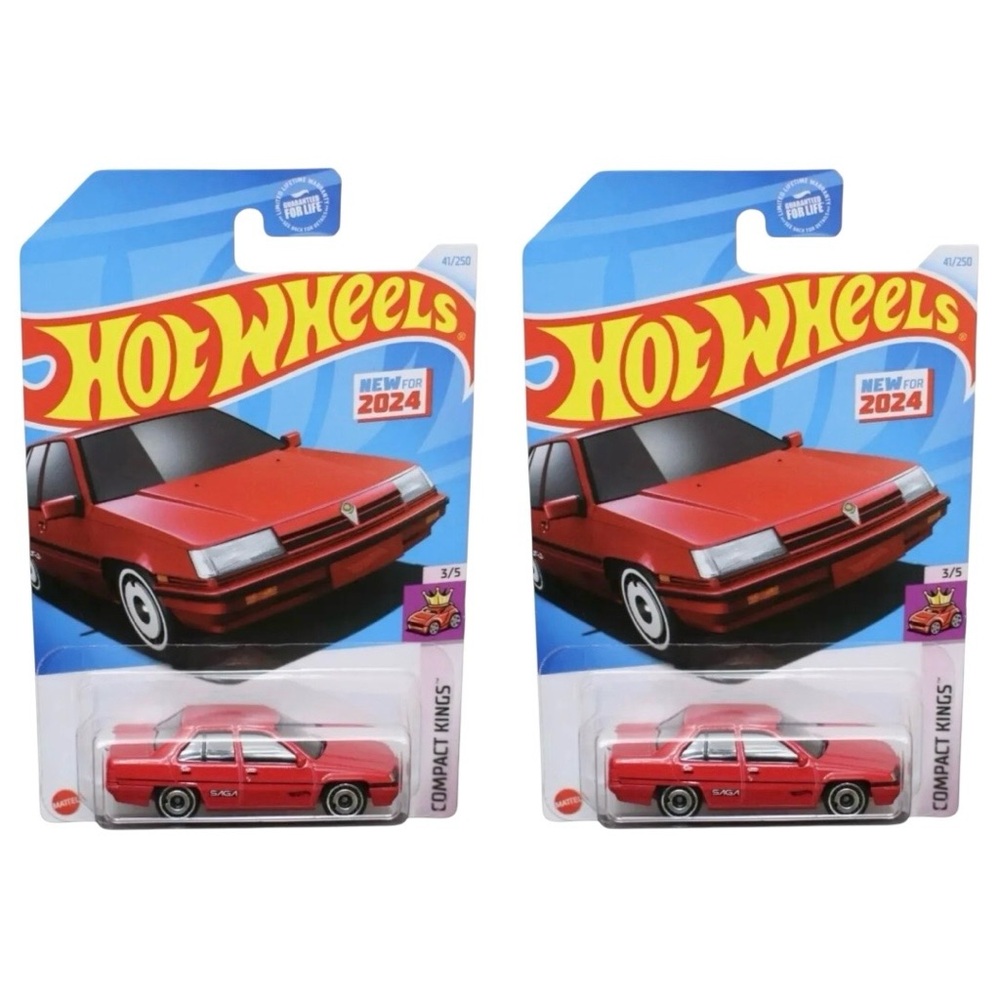 Hot Wheels Proton Saga Compact Kings Cars 41/250 2024 New Lot Of 2